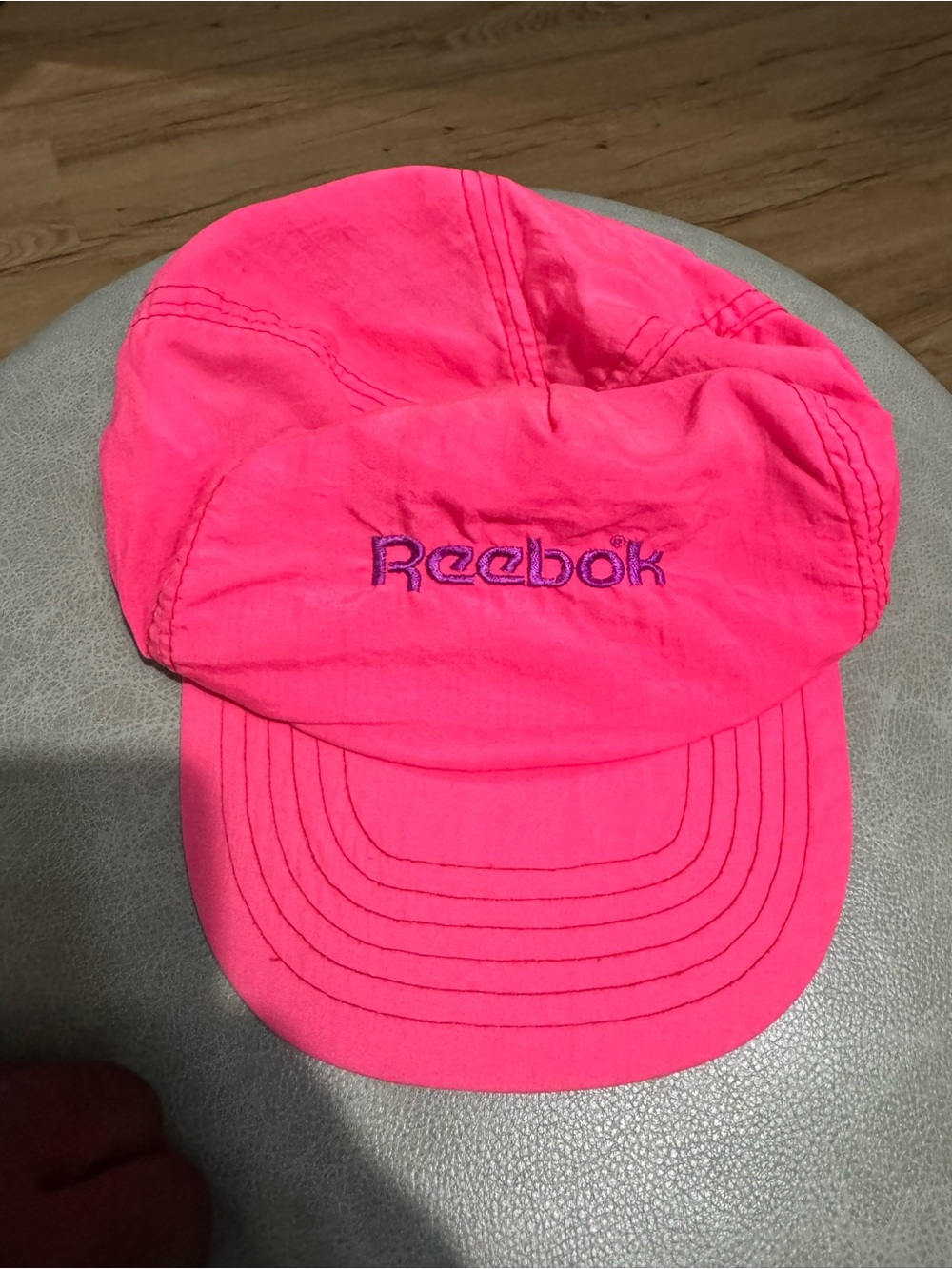Vintage Reebok docker  pink nylon cap